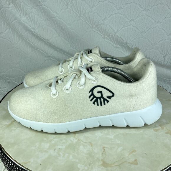 Giesswein Merino Wool Runners Sneakers Women 38 Beige Walking Comfy Casual Shoes - Picture 6 of 11